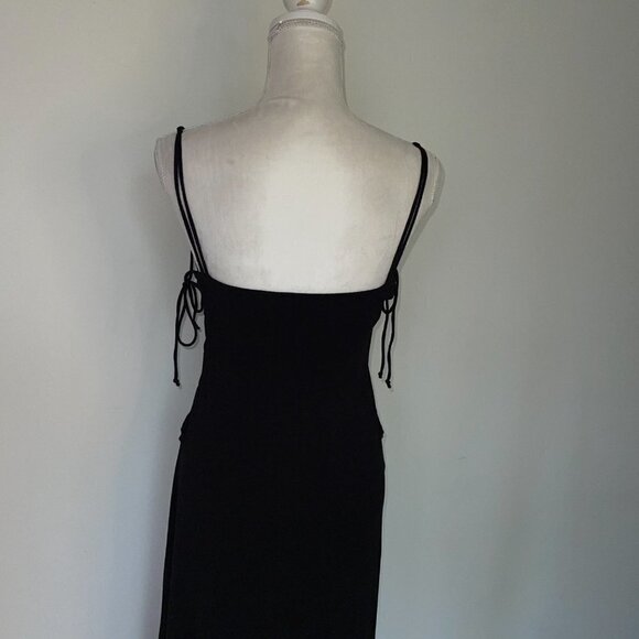 Rachel Pally Maxi Dress Womens Small Lace Up Side Black Sleeveless Made In USA - Picture 8 of 14